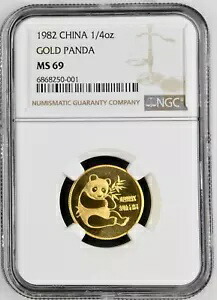 1982 チャイナ ゴールド パンダ 1/4 オンスNGC MS 69 383,130円