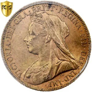 [#869539] イギリス、ビクトリア、ソブリン、1899、ロンドン、ゴールド、PCGS、MS61、Sp
