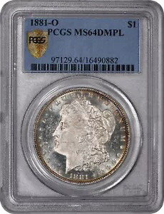 1881-O モーガン シルバー ダラー $1 PCGS MS64DMPL