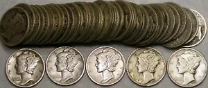 1931 S マーキュリー シルバー ダイム 希少でタフなセミキー日付、フルロールに近い 43 コイン｜WORLD RESOURCE【KING店】