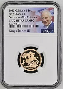 2023 コロネーション キング チャールズ 3 世 3 ゴールド プルーフ ソブリン ロイヤル ミント PF70 FR UCAM｜WORLD RESOURCE【KING店】