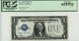 1928C $1 シルバー証明書 FR#1603 PCGS ジェム 65PPQ｜WORLD RESOURCE【KING店】