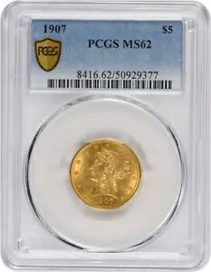 1907年 $5 ゴールド リバティ ヘッド MS62 PCGS|WORLD RESOURCE【KING店】