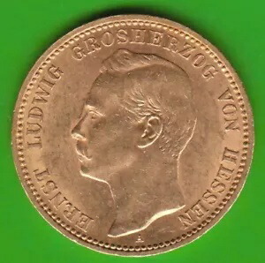 コイン ゴールド ヘッセン 20 マーク 1898 良好 Vz 非常にきれい nswleipzig