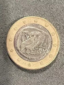 1 ユーロ フクロウ ギリシャ コイン 2002