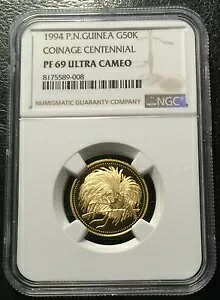 パプアニューギニア 50 キナ 1994 ゴールド プルーフ コイン NGC PF69UC 7.96g .900 ゴールド｜WORLD RESOURCE【KING店】