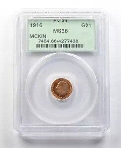 1916年 $1 マッキンリー ゴールド ダラー MS66 PCGS OGH PQ *0360｜WORLD RESOURCE【KING店】