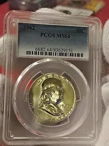 1962 年 フランクリン ハーフダラー PCGS MS-64｜WORLD RESOURCE【KING店】