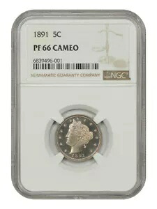1891 5C NGC PR66CAM - リバティ ニッケル｜WORLD RESOURCE【KING店】