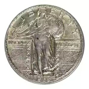 1919-D スタンディング リバティ クォーター PCGS AU50|WORLD RESOURCE【KING店】