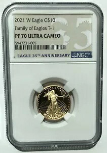 アメリカン イーグル 2021 14 オンス ゴールド プルーフ コイン T-1 PF70 NGC $10｜WORLD RESOURCE【KING店】 396,000円