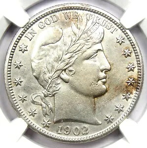 1902 バーバー ハーフダラー 50C - NGC 未流通詳細 (MS UNC) - レアコイン!
