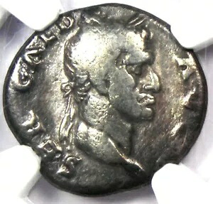 Galba AR デナリウス銀古代ローマ コイン 68-69 AD - 認定 NGC VG
