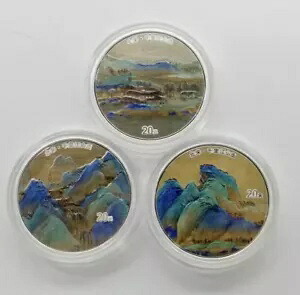 中国 2023 名画千マイル川と山 3&times;60g 銀貨｜WORLD RESOURCE【KING店】