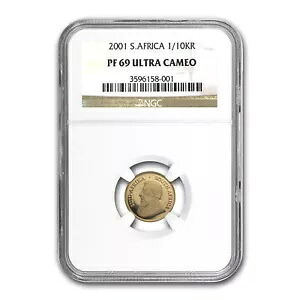 2001 南アフリカ 1/10 オンス ゴールド クルーガーランド PF-69 NGC｜WORLD RESOURCE【KING店】