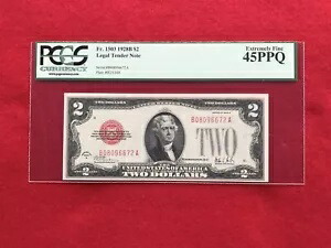FR-1503 "KEY" 1928 B シリーズ $2 レッドシール 米国法定通貨 *PCGS 45 PPQ 極細 *|WORLD RESOURCE【KING店】