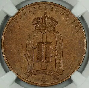 1889 スウェーデン 5 鉱石、大きな文字、NGC MS-64 BN、スウェーデンのコイン｜WORLD RESOURCE【KING店】