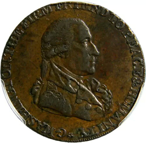 1795 ワシントン グレート ハーフペニー ラージ ボタン PCGS AU55 (7-20)｜WORLD RESOURCE【KING店】