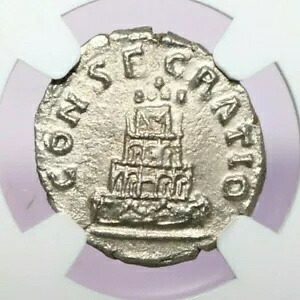 アントニヌス ピウス NGC AU 古代ローマ銀貨 AD 138 -161 AR デナリウス A848