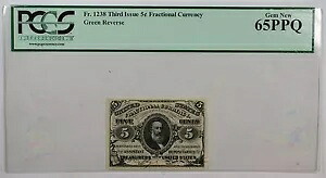 神父様1238 第 3 発行 5c 端数通貨 PCGS ジェム 新しい 65PPQ グリーン リザーブ｜WORLD RESOURCE【KING店】 224,950円