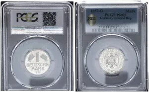 1 DM 記念コイン 1957 D ポリッシュ プレート エディション 200 枚 PCGS PR65 94693｜WORLD RESOURCE【KING店】 223,850円