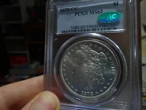 米国銀ドル、1878 CC モーガン シルバー ドル、PCGS グレード MS 62 CAC｜WORLD RESOURCE【KING店】