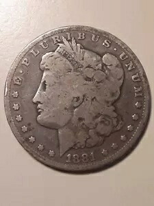 1881-CC モーガン シルバー ダラー 90% US $1 コイン (#78-8657) 鋳造枚数 296,000!
