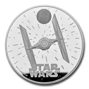 2024 GB スター・ウォーズ: TIE ファイター 5 オンス シルバー ?10 プルーフ コイン|WORLD RESOURCE【KING店】