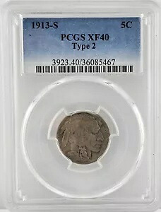 1913-S バッファロー ニッケル タイプ 2 PCGS XF40 |厳しい重要な日付｜WORLD RESOURCE【KING店】