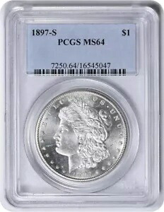 1897-S Vam 13 モルガン ダラー スパイク リップ MS64 PCGS|WORLD RESOURCE【KING店】