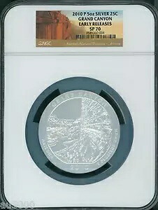 2010-P グランドキャニオン ATB 5 オンスシルバー NGC SP70 SP-70 初期リリース E.R. ER|WORLD RESOURCE【KING店】