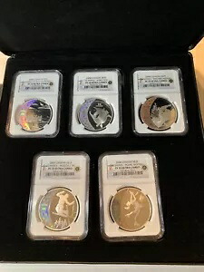 2008 $25 カナダ プルーフ シルバー 2010 オリンピック 5 コイン セット NGC PF 70 ウルトラ カメオ