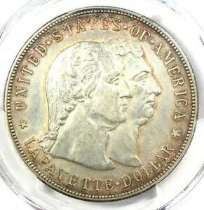 1900 ラファイエット シルバー 1 ドル コイン - 認定 PCGS AU 詳細 - レア タイプ!｜WORLD RESOURCE【KING店】