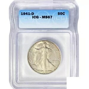 1941-D ウォーキング リバティ ハーフダラー コイン ICG MS67|WORLD RESOURCE【KING店】
