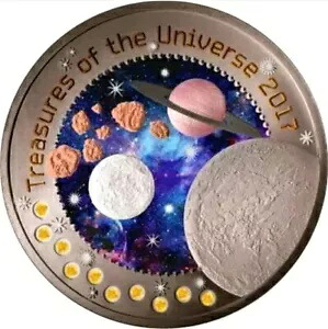 2017 1 オンス シルバー 5 セディス ガーナ TREASURES OF THE UNIVERSE 10 in 1 コイン感覚。