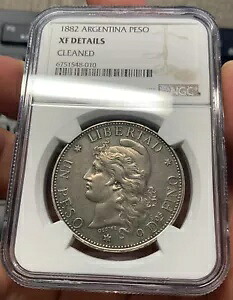 アルゼンチン 1 ペソ 1882 シルバー NGC XF