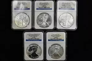 2011 $1 プルーフ シルバー イーグル セット ? NGC MS PF-69 ? 5 コイン リバース UNC W S?信頼できる?
