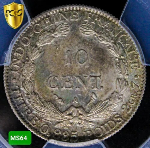 10 セント 1902-A、インドシナ。 KM-9。 PCGS MS64｜WORLD RESOURCE【KING店】