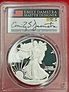2022- W 1$ シルバー イーグル PCGS PR70DCM アドバンス リリース ダムストラ署名済み