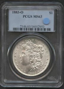 1883-O $1 PCGS MS63- ホワイト & 光沢 - モーガン ドル