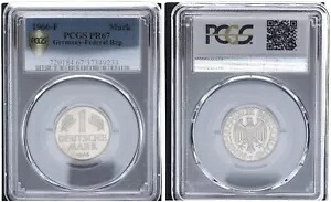 1 DM 記念コイン 1966 F ポリッシュ プレート PCGS PR67 94700