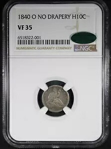1840-O シーテッド ハーフ ダイム グレード VF35 by NGC CAC オリジナル タイプ コイン