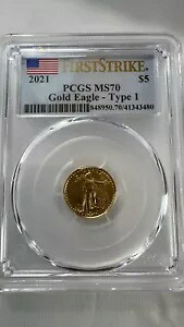 2021 $5 ゴールドイーグル PCGS ファーストストライク MS70 TYPE 1