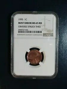 1995 ミント エラー リンカーン セント NGC MS65 レッド ジェム ヘッドレス ホースマン 1C コイン ぜひお買い求めください!