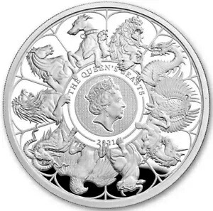 2021 ?2 イギリス クイーンズ ビースト コレクター 1 オンス シルバー プルーフ コイン。