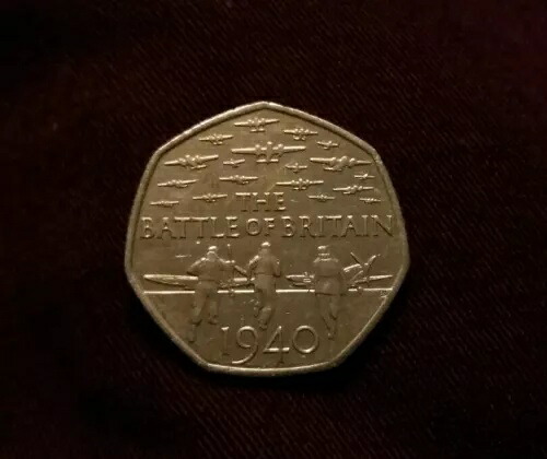 バトル オブ ブリテン 50 ペンス レア流通コイン イギリス通貨｜WORLD RESOURCE【KING店】