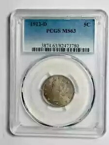 1912 D リバティヘッド ニッケル PCGS MS-63