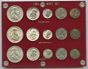 1951 米国造幣局コインセット - 半分 - トーニングトーン - J692