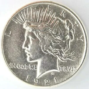 1921年ピースドル米国1ドル高浮き彫り銀貨キー日付米国