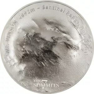 MT VINSON 7 サミット 5 オンス シルバー コイン $25 クック諸島 2022